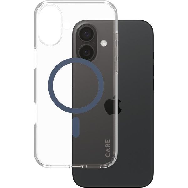 Panzerglass Care By ® Custodia Trasparente Urban Combat M. Blau Magsafe Iphone 16 Plus, Cover, Apple, Apple - Iphone 16 Plus, Trasparente-image