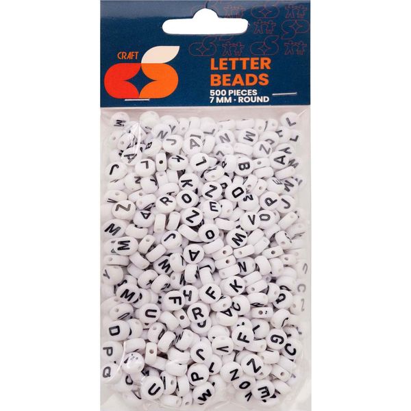 Perline Colorate - Lettere Rotonde, 500 Pezzi.-image