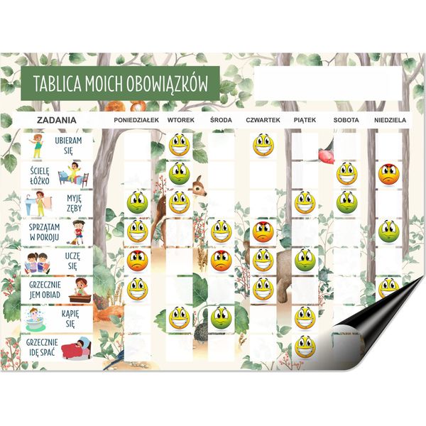 Lavagna Magnetica Planner Motivazionale Per Bambini + Emoticons-image