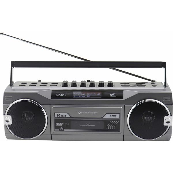 Soundmaster SRR80TI Radio Portatile A Cassette Retrò Con Dab+, Microfono, Bluetooth, Usb E Riproduzione Sd-image