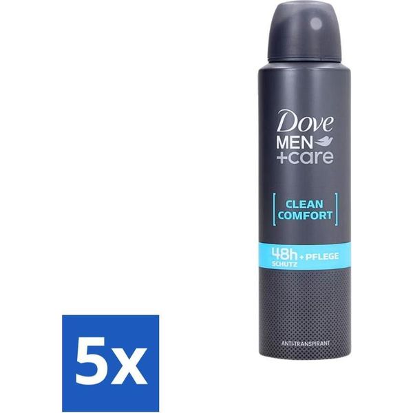 Dove Men+Care – Clean Comfort – Deodorante Spray – Antitraspirante – 150 Ml - Confezione Risparmio - 5 Pezzi-image