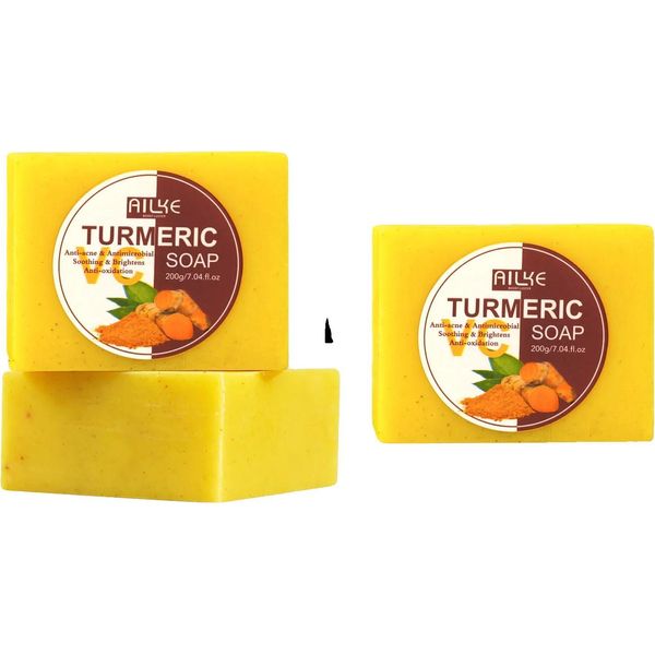 Sapone Alla Curcuma, Riduce L'acne, Schiarisce Il Tono Della Pelle, Acquista 2 E Ricevi 1 Gratis-image