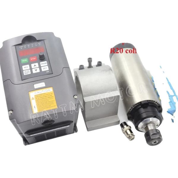 Kit Motore Mandrino Cnc, Potenza 2,2 Kw, Tensione 220 Vac, Frequenza 400 Hz, Velocità 24000 Giri/Min, Pinza ER20-image