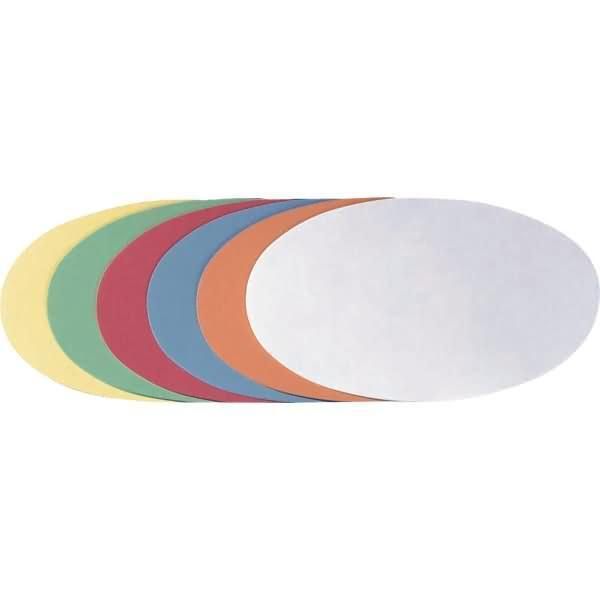 Cartoncino Di Presentazione Franken, Ovale, 190 X 110 Mm, Colori Assortiti: Bianco, Azzurro, Rosso, Giallo, Arancione E Verde (Umz 1119 99)-image