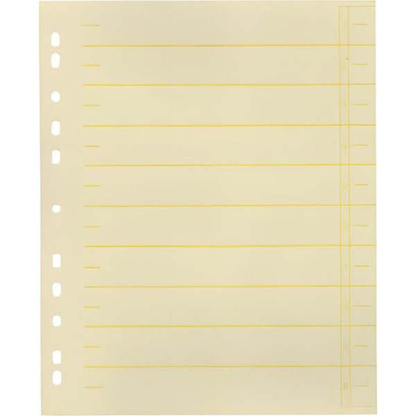 9531102100 Fogli Divisori - A4 Extra Larghi, Gialli, Stampa Organizzazione Colorata, 100 Pezzi-image