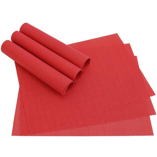 Tovaglietta Elegance Set Di 6 Tovagliette Rosse In Plastica Intrecciata 45X30 Cm-image