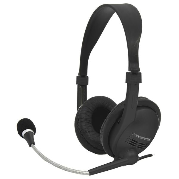 Esperanza EH115 Cuffie/Cuffie Cablate Head-Band Chiamate/Musica Nero-image