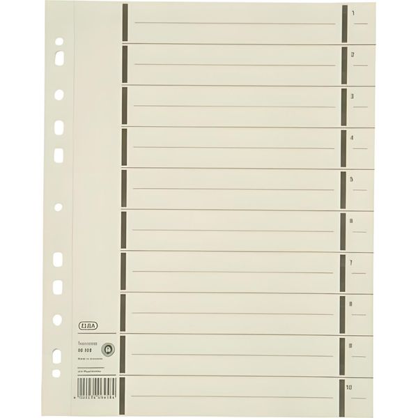 Elba 400004672 Fogli Divisori Con Perforazione - A4 Extra Larghi, Camoscio, 100 Pezzi-image