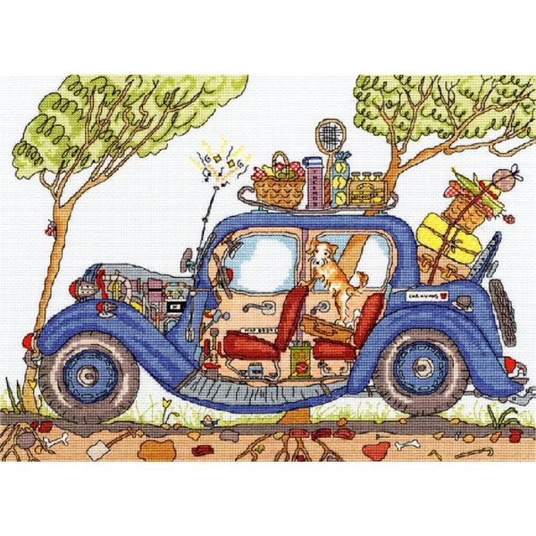 Set Per Punto Croce Bothy Threads "Oldtimer"", 36X26Cm, Xct20, Schema A Punto Croce Contato"-image