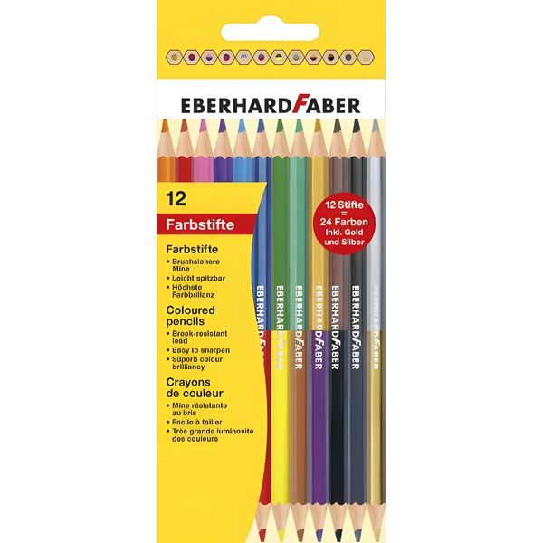 Eberhard Faber 514811 Matita Colorata Duo Esagonale Confezione Da 12 Pezzi-image