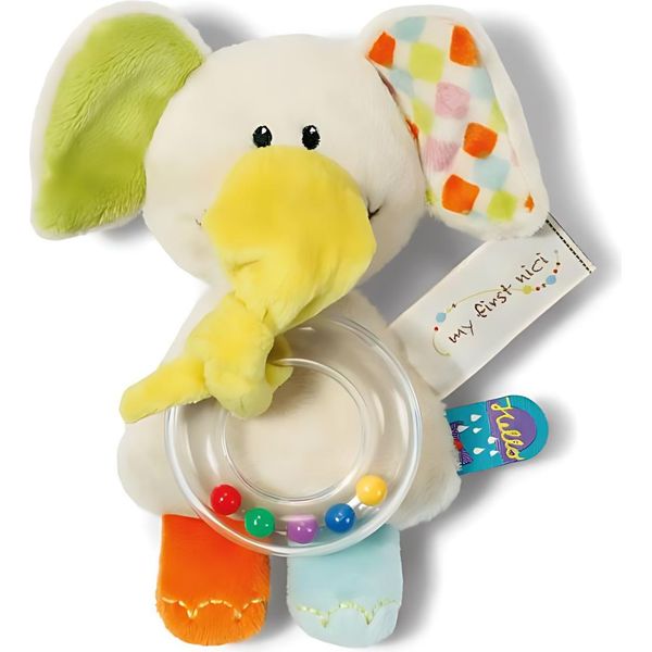 Nici Sonaglio Ad Anello Elefante Dundi, Sonaglio, Giocattolo Da Afferrare, Peluche, Poliestere, Colorato, 39712-image