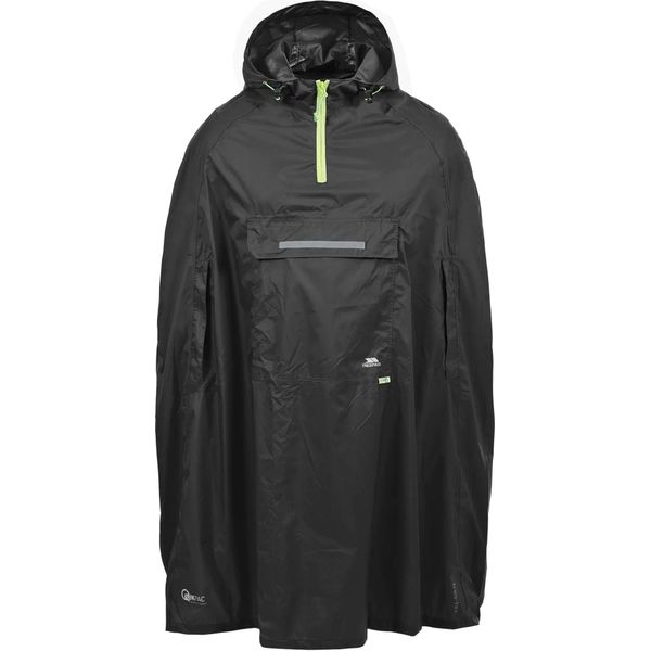 Trespass Qikpac Poncho Antipioggia Unisex Con Cappuccio TP422 (M) (Nero)-image