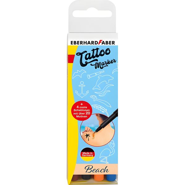 Eberhard Faber 559502 4 Penne Per Tatuaggi Beach Colori Assortiti 1,0 - 5,0 Mm-image