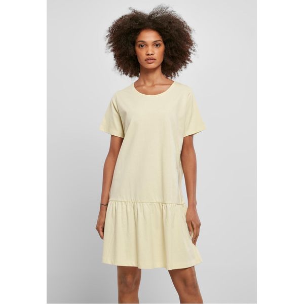 DáMské TričKo Urban Classics Ladies Valance Tee Dress Softyellow - 3XL-image