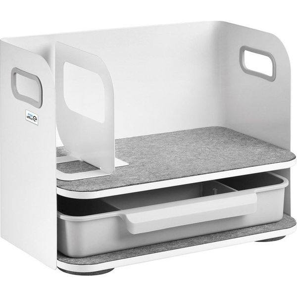 Organizzatore Per Scrivania Con Cassetto E Porta Libri Organizzatore Per Utensili Da Ufficio Organizzatore Per Ufficio Vassoio Per Ufficio Fino A 10 Kg Bianco-image