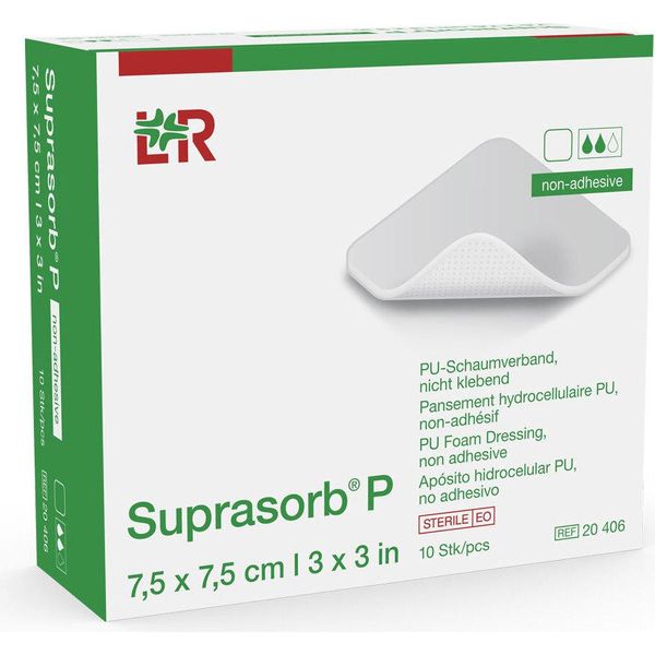 Suprasorb Ppoliuretanofoam Non Adesivo 7,5X7,5Cm Ste 10 Pz-image