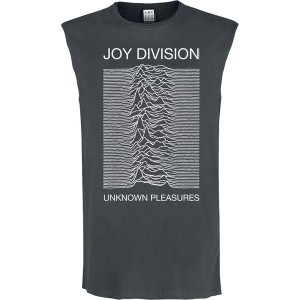 Amplified - Top Senza Maniche "Unknown Pleasures"" Da Uomo GD1148 (Xs) (Charcoal)"-image