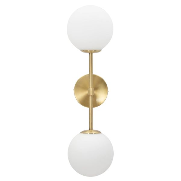 Mauro Ferretti Applique Glamy Doppia E14 15X21X55 Cm Bianco Oro-image