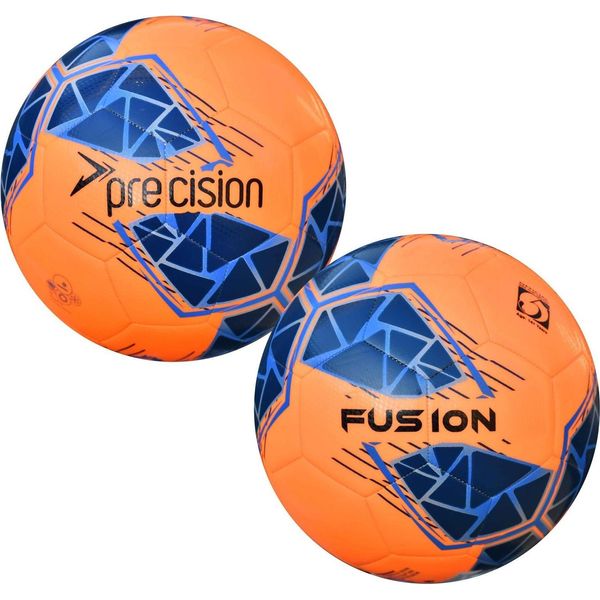 Precision - Pallone Da Allenamento "Fusion Fifa Basic"" RD3512 (4) (Arancione Fluorescente/Blu/Azzurro/Grigio)"-image