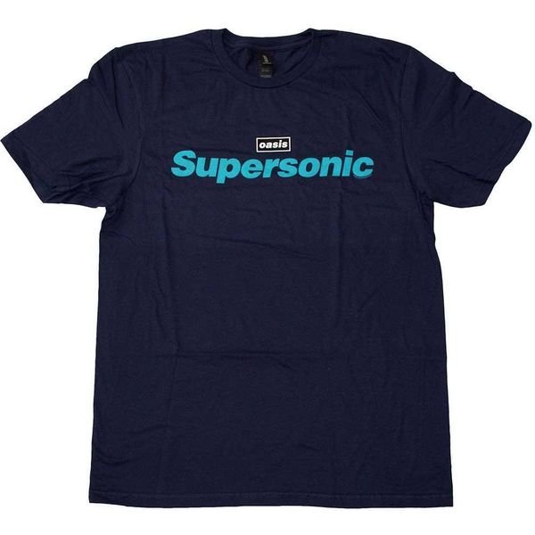 Oasis - Maglietta "Supersonic Title Colour"" Per Bambini/Donne Unisex RO11734 (Xl) (Marineblau)"-image