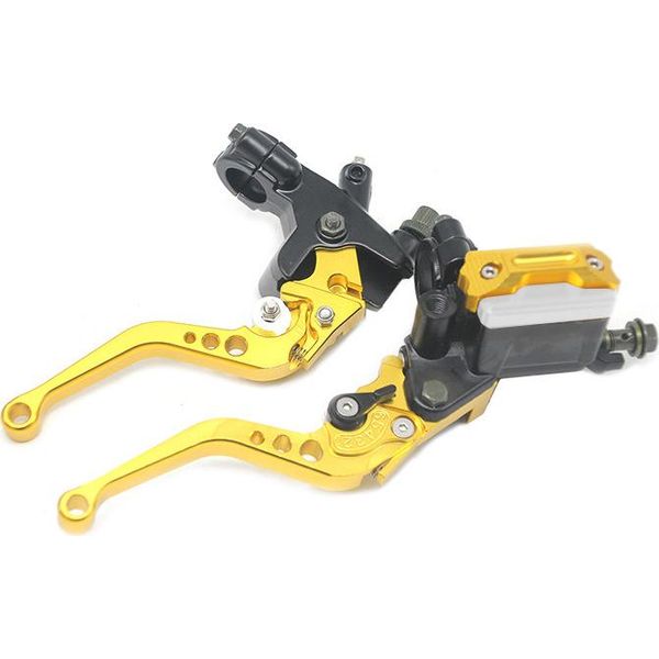 Cnc Disco Freno Pompa 7/8 22 Mm Idraulico Regolabile Frizione Angolo Montaggio Fuoristrada Moto Modifica Generale D'oro-image