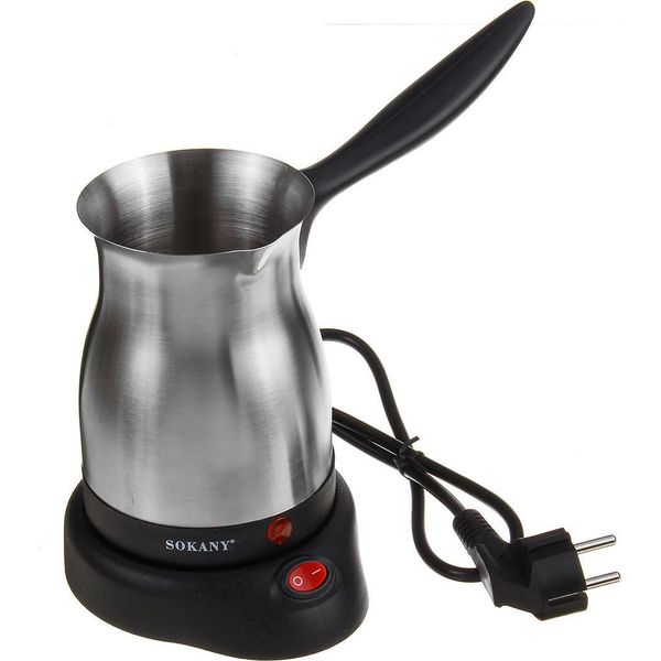 Macchina Elettrica In Acciaio Inox Per Caffè Turco Greco, Caffettiera Espresso Moka-image