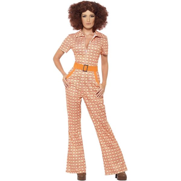 Smiffys - Costume "Authentic 70S Chic"" - Donna SM983 (L) (Arancione)"-image