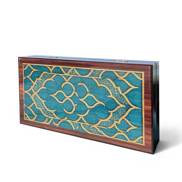 Backgammon Orientale Biggdesign, Corpo In Mdf, Chiusura Magnetica, Rivestimento Protettivo Lucido, Superficie Di Gioco Antigraffio, Dadi E Pedine Inclusi-image