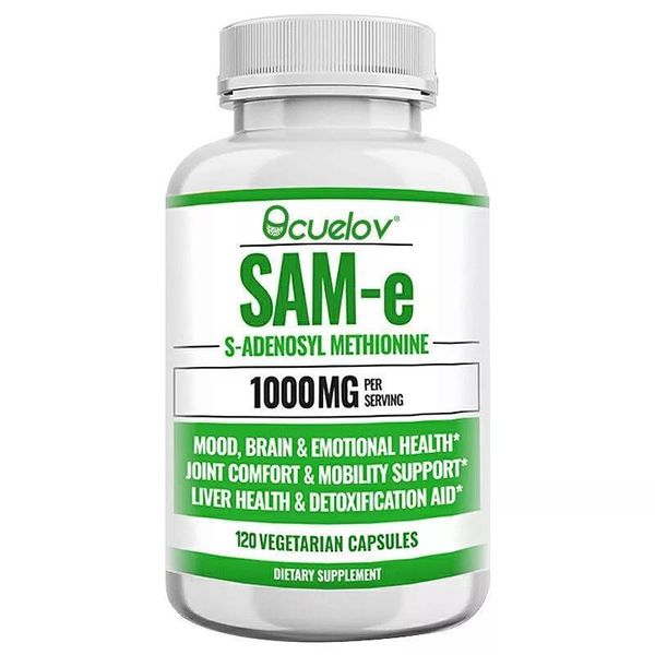 Sam-E 1000Mg (120 Capsule) Integratore Alimentare, Salute Del Fegato, Disintossicazione, Umore, Cervello, Articolazioni, Ossa-image