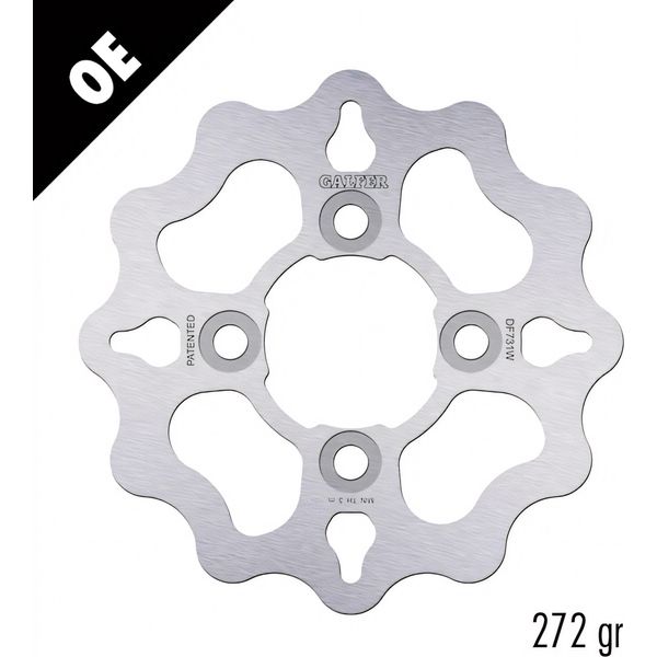 Set Di Dischi Freno Galfer 2X DF731W Wave® Anteriori Rigidi 163X3.5Mm Per Kawasaki Kvf Prairise Brute Force Realtree Ksv Kfx R 450 - 700 Ccm-image