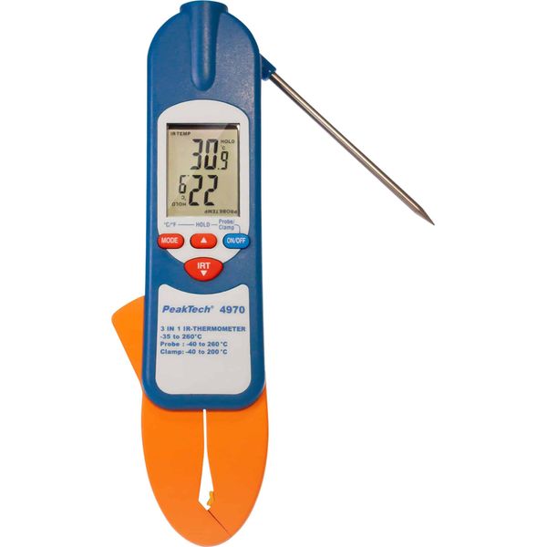Termometro Ir Peaktech P 4970, Morsetto Di Temperatura, -35...+260°C-image