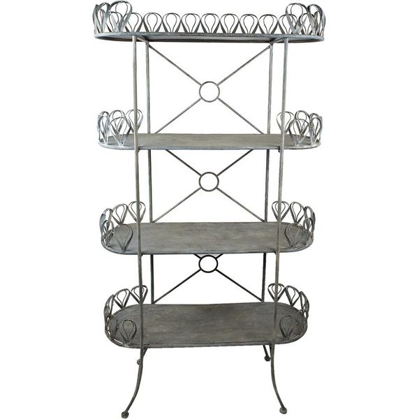 Scaffale Clayre & Eef 91X36X168 Cm Ferro Grigio-image