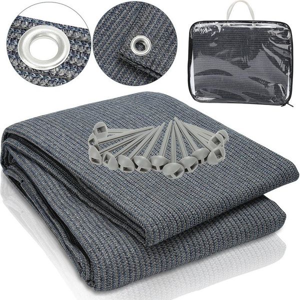 Jiubiaz Tenda Tappeto Campeggio Attrezzature Impermeabile Campeggio Tappeto Tenda Pavimento Tenda All'aperto Tarpaulin Picnic Coperta Tenda Pad Caravan 400X400Cm-image