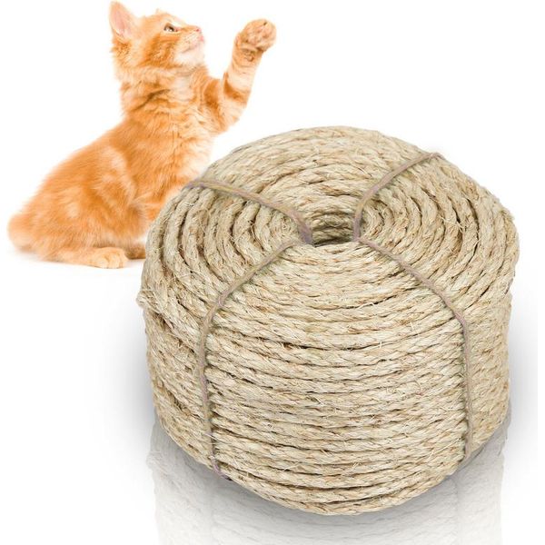 Swanew Corda Sisal Corda Guinzaglio Tiragraffi Corda Naturale Gatto Scala Tiragraffi Varie Lunghezze Lunghezze 10000*0.8CM-image