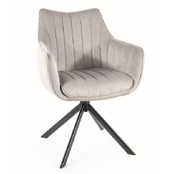 Sedia Girevole Oto 1 - Grigio Chiaro / Nero-image