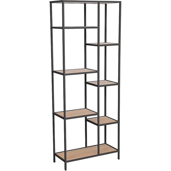 Scansia Con Scaffali Daniel 1 - Rovere / Nero-image