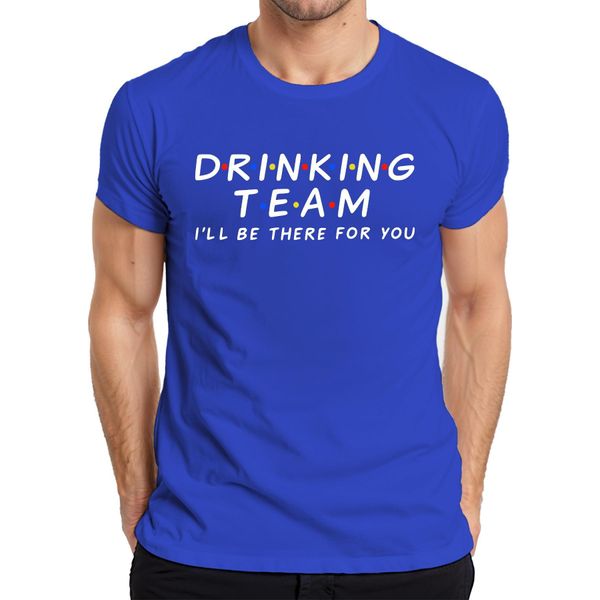 Maglietta Drinking Team I'll Be There For You Friends Serienfan Party Trinkspiel Herren, Blau, S-image