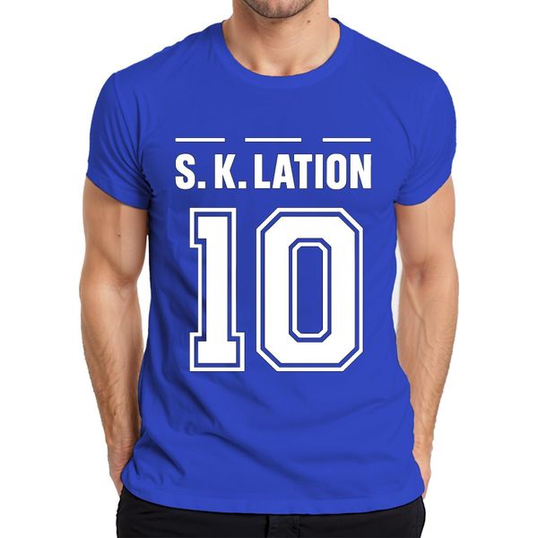 S K Lation 10 Jersey Football Team Party Booze Party Sport Maglietta Da Uomo, Blu, Xxl-image