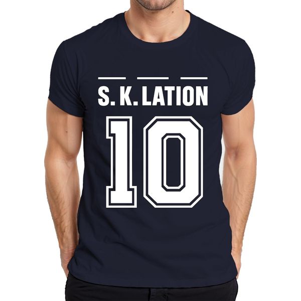 S K Lation 10 Jersey Football Team Party Booze Party Sports Maglietta Da Uomo, Navy, S-image