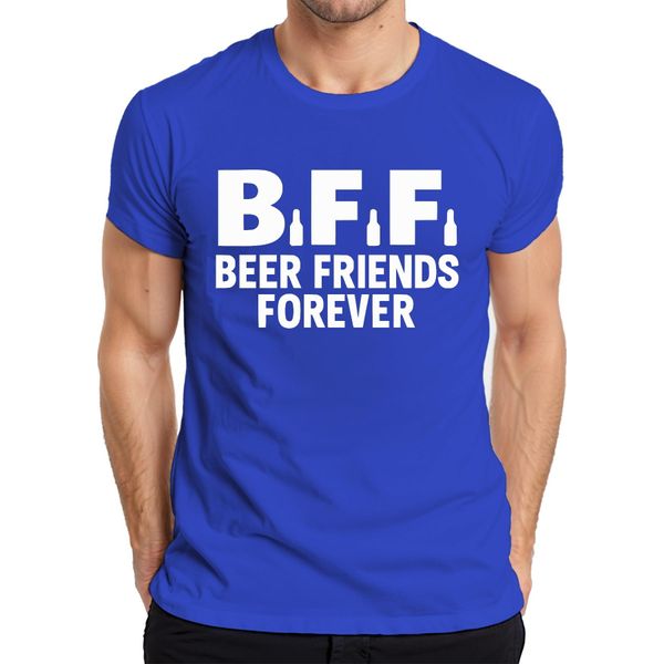 Maglietta Da Uomo Bff Beer Friends Forever Beer Friends Party Pub Jga Funny Beer, Blu, L-image