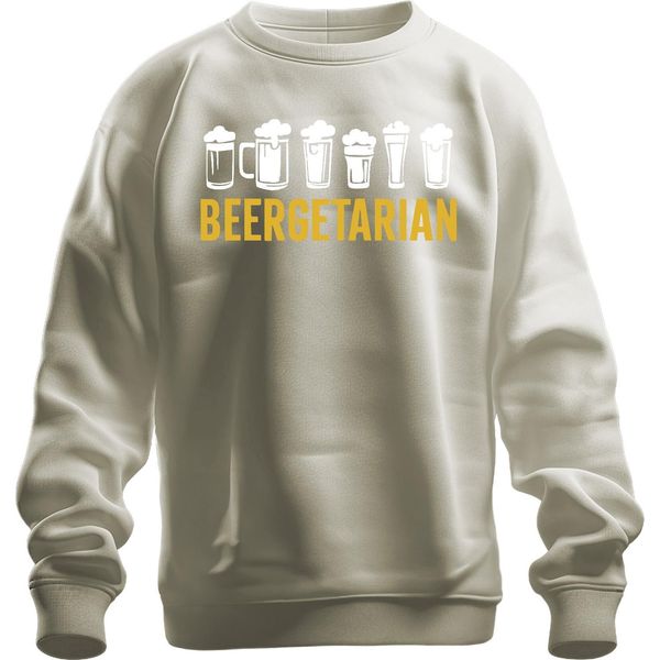 Beergetarian Amante Della Birra Regalo Birra Fan Birra Artigianale Pub Unisex Felpa Pullover, Natura, S-image
