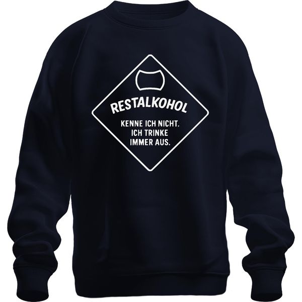 Non Conosco L'alcol Residuo Che Bevo, Divertente Birra Che Dice Festa, Felpa Unisex, Navy, Xxl-image