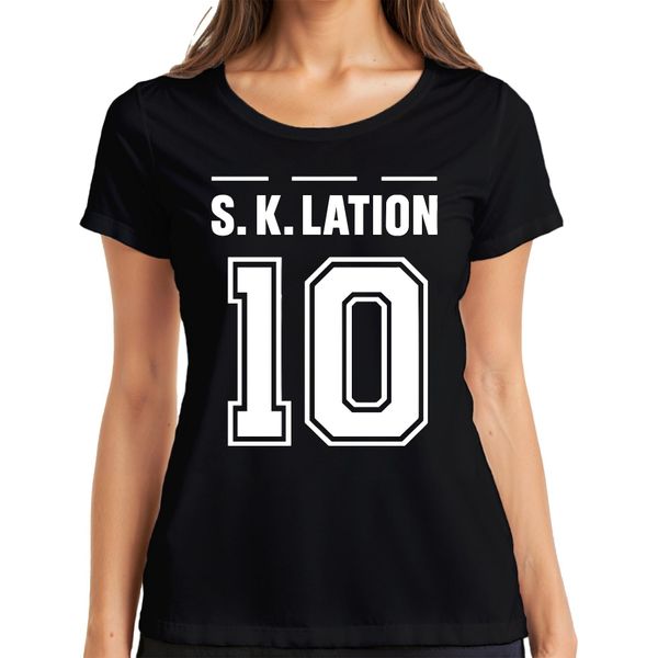 S K Lation 10 Jersey Football Team Party Booze Party Sport Maglietta Da Donna, Nero, Xxl-image