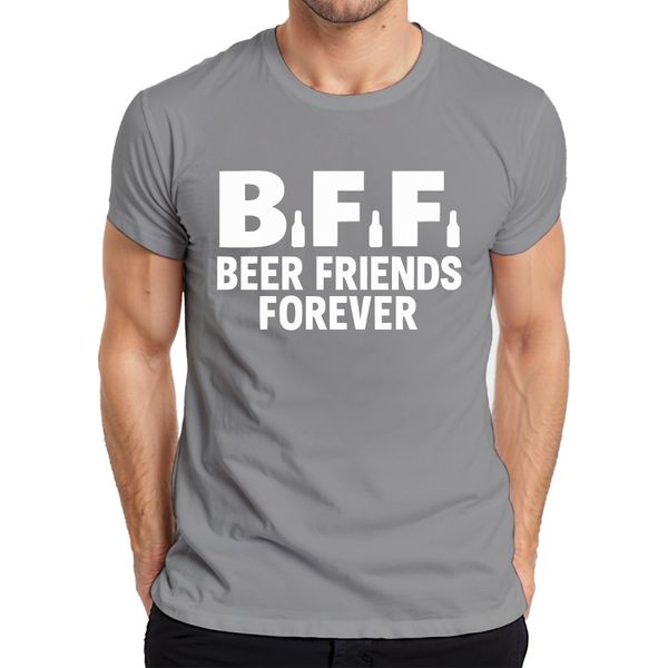 Maglietta Da Uomo Bff Beer Friends Forever Beer Friends Party Pub Jga Funny Beer, Grigio, S-image