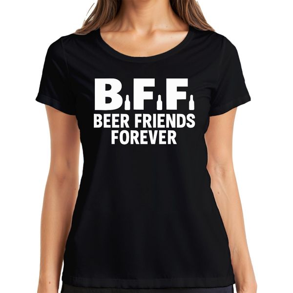 Bff Beer Friends Forever Beer Friends Party Pub Jga Funny Beer Ladies T-Shirt, Nero, S-image