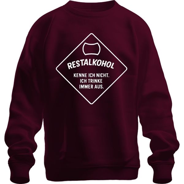 Non Conosco L'alcol Residuo Che Bevo, Divertente Birra Che Dice Festa Felpa Pullover Unisex, Borgogna, 3XL-image