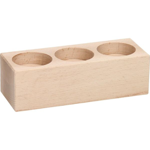 Portacandele Rettangolo In Legno Di Faggio-image
