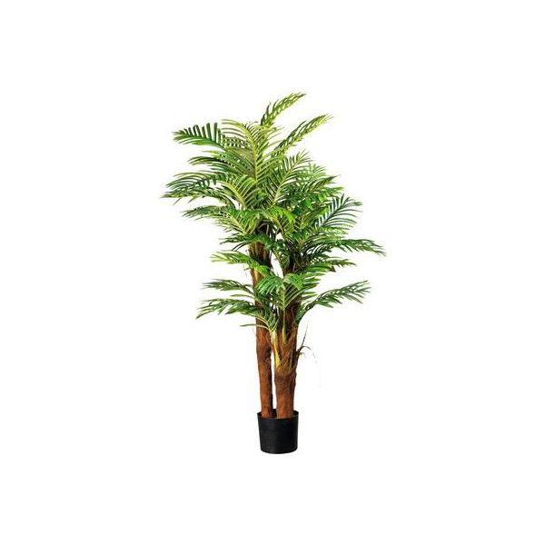 Pianta Artificiale Di Palma Areca Con Tronco Di Cocco 160 Cm In Vaso Di Plastica Con Terriccio 19X17 Cm-image
