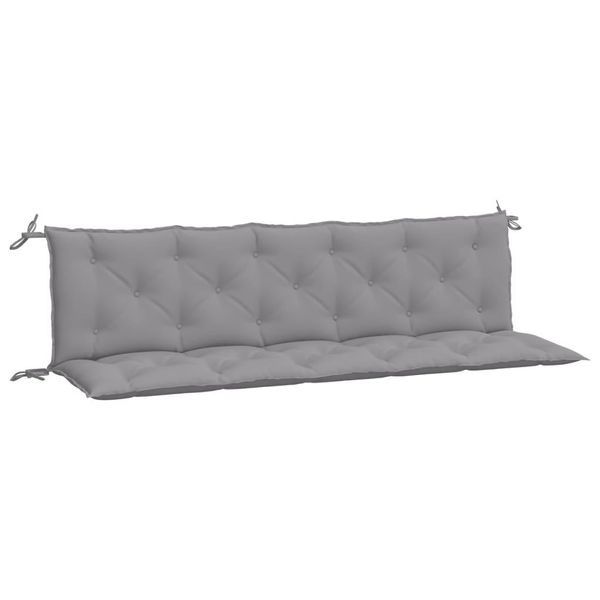 Vidaxl Cuscini Per Panca Da Giardino 2 Pz. Grigio 180X50X7 Cm Tessuto Oxford-image