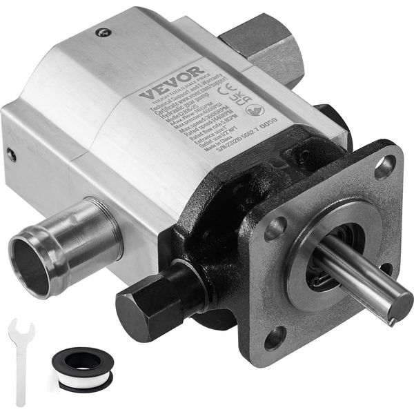 Vevor Pompa Spaccalegna Idraulica, 16 Gpm, Pompa Spaccalegna A 2 Stadi 4000 Psi, Ingresso 1'' Uscita 1/2'' Npt Pompa Ad Ingranaggi Idraulica In Alluminio 3600 Giri/Min, Per Spaccalegna Con Motore Piccolo, Spazzaneve-image